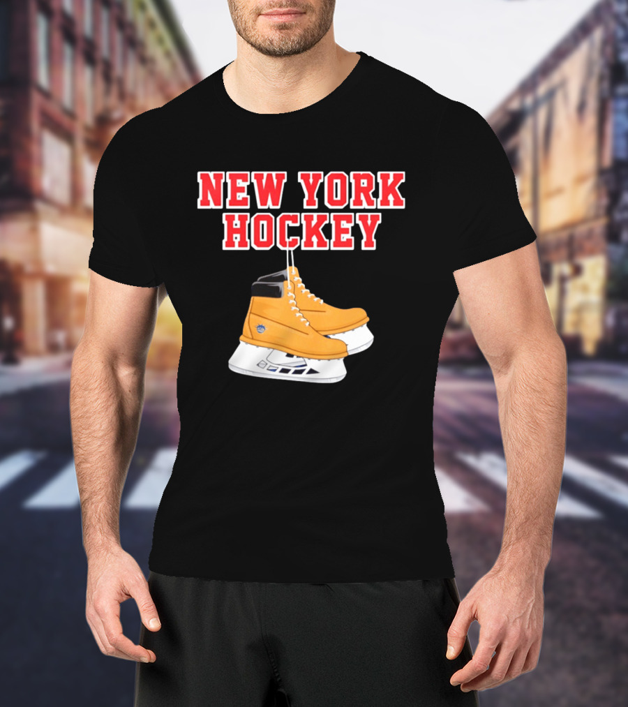 New York Hockey Timberland Ice Skates Ranger T-Shirt