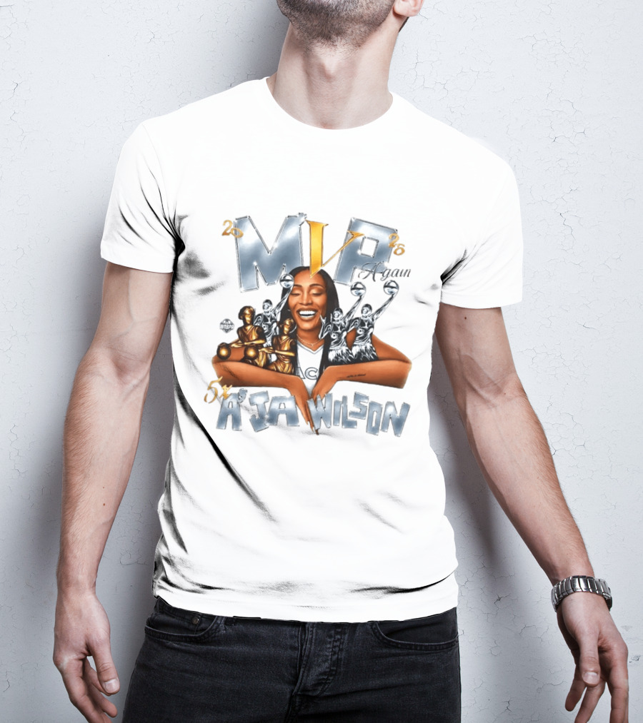 2x MVP Again 5x A'ja Wilson WNBA T-Shirt