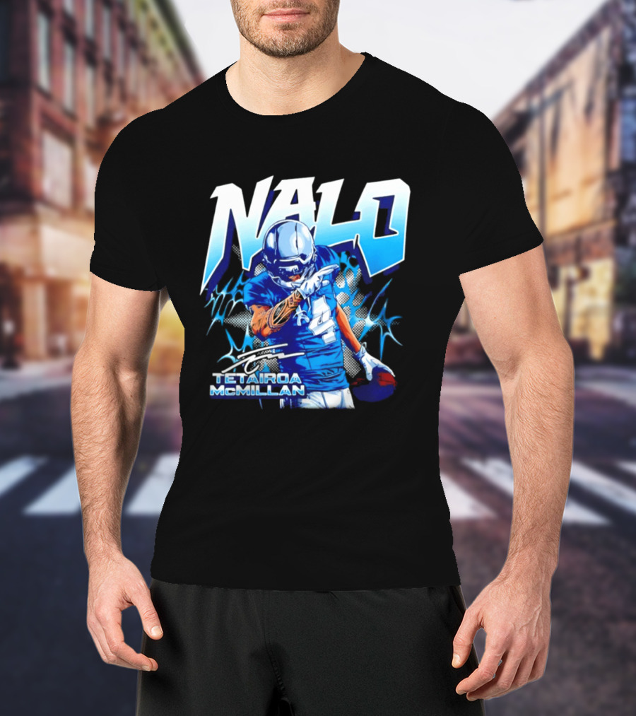 Tetairoa McMillan Nalo Carolina Panthers Football Lightning Player Number 4 T-Shirt
