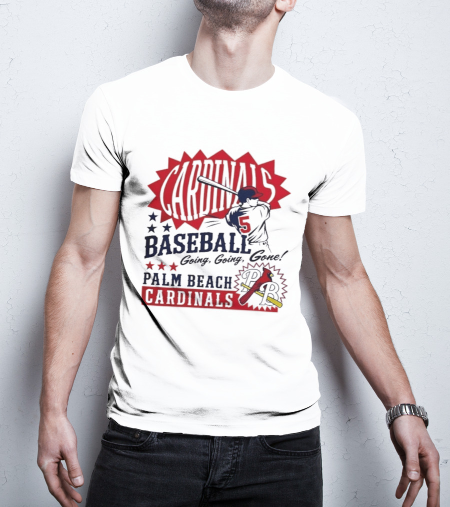 Palm Beach Cardinals Baseball Going Going Gone T-Shirt