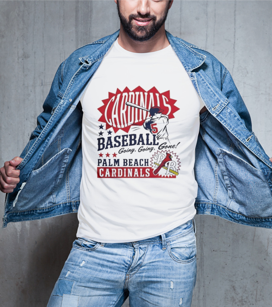 Palm Beach Cardinals Baseball Going Going Gone T-Shirt