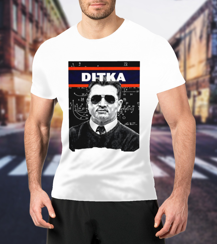 DITKA Da Coach Chicago Bears Legend Mike Ditka Playbook T-Shirt