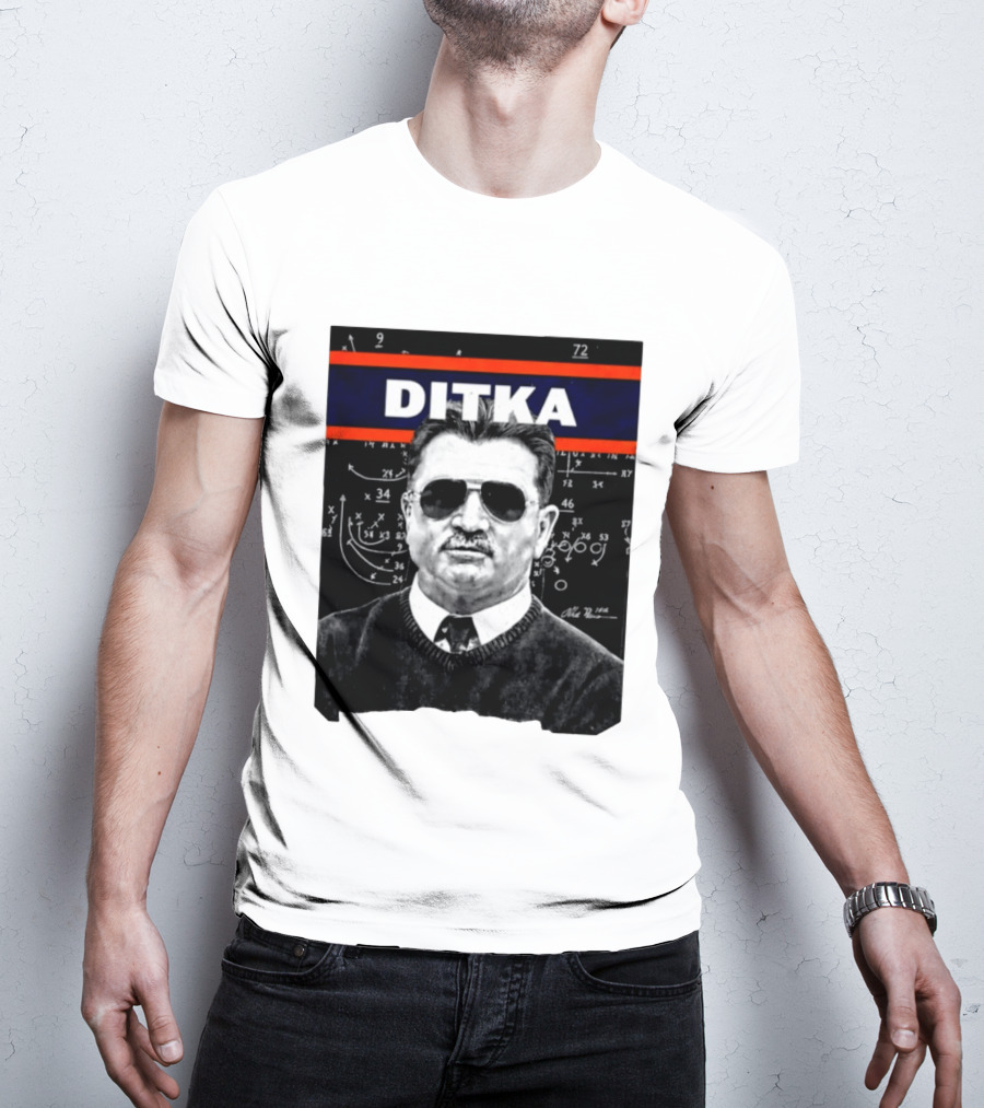DITKA Da Coach Chicago Bears Legend Mike Ditka Playbook T-Shirt