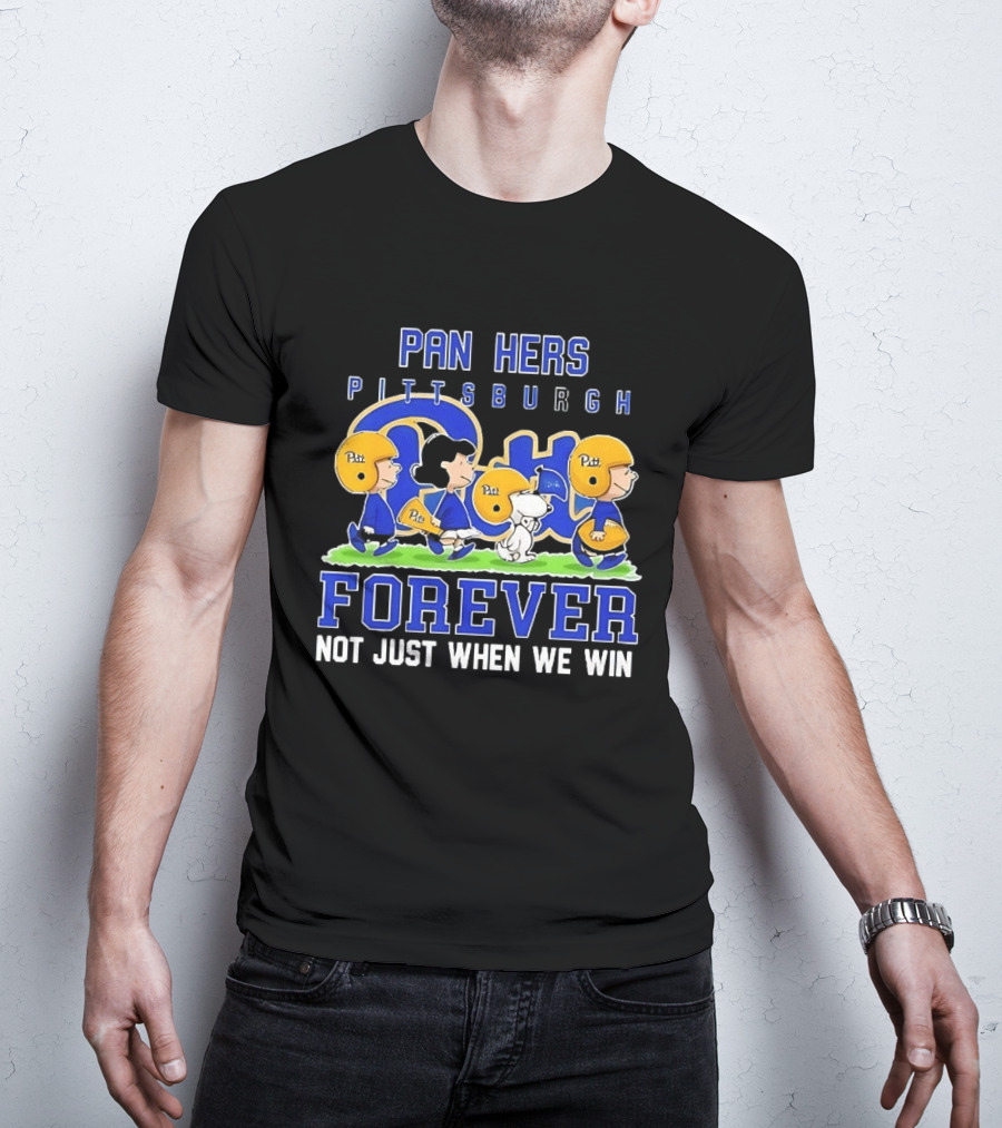 Pitt Panthers Peanuts Football Forever Not Just When We Win T-Shirt