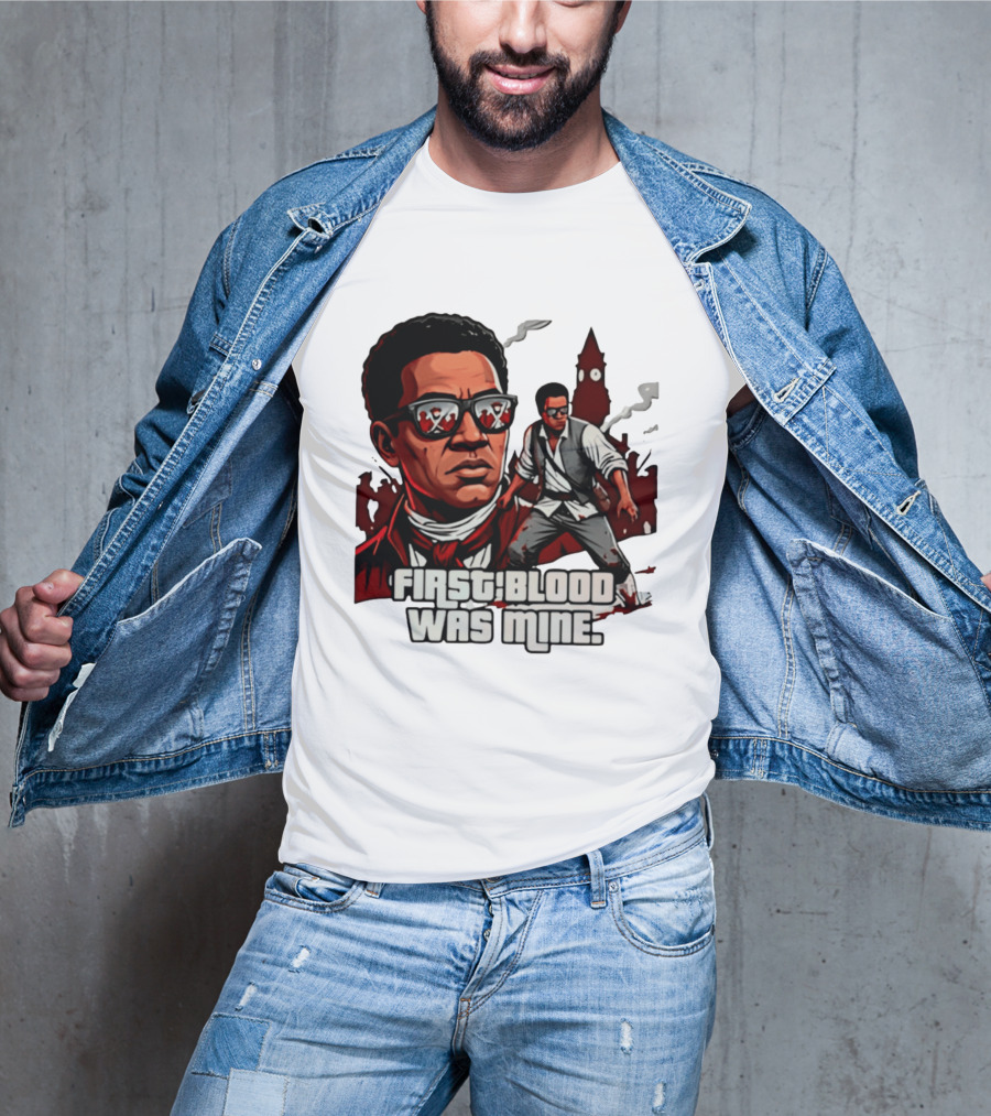 First Blood Was Mine Cool Character Action Scene T-Shirt