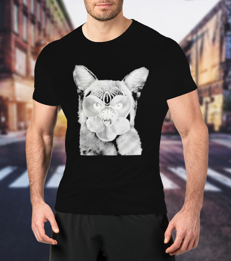 Galantis Palladium Cat Mask Orchid Eyes Black And White T-Shirt