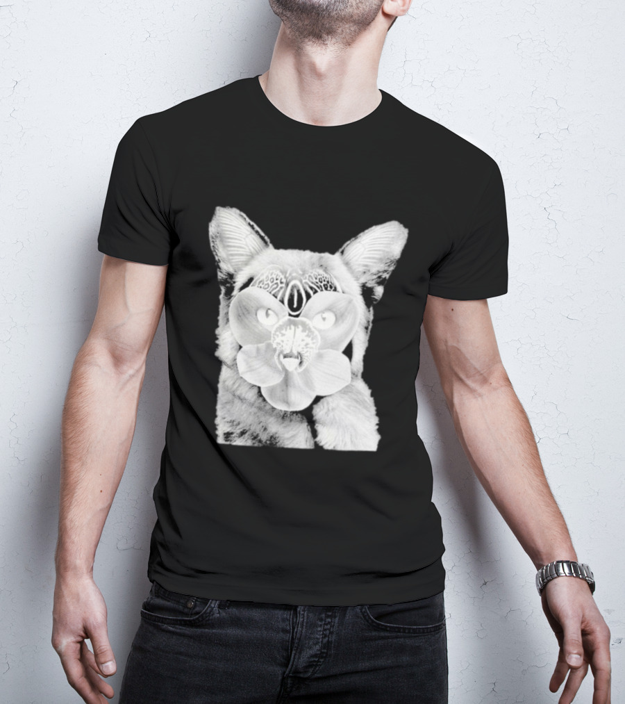 Galantis Palladium Cat Mask Orchid Eyes Black And White T-Shirt