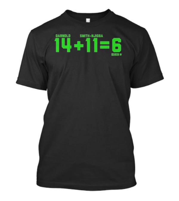 Darnold Smith Njigba 14 + 11 = 6 Equation Sports Fan T-Shirt
