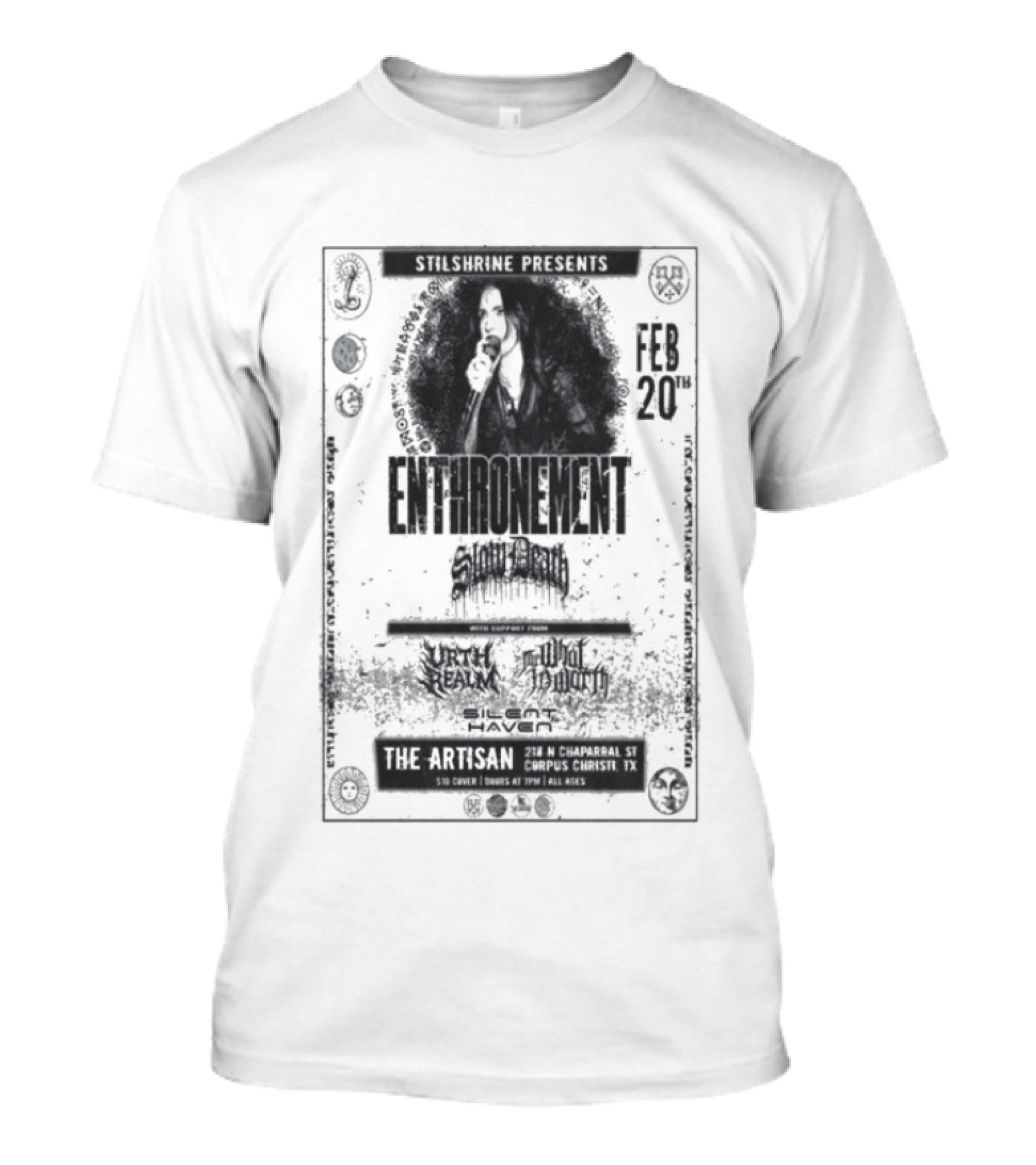 Enthronement Corpus Christi TX February 20 2026 Artisan Distilleries Event T-Shirt