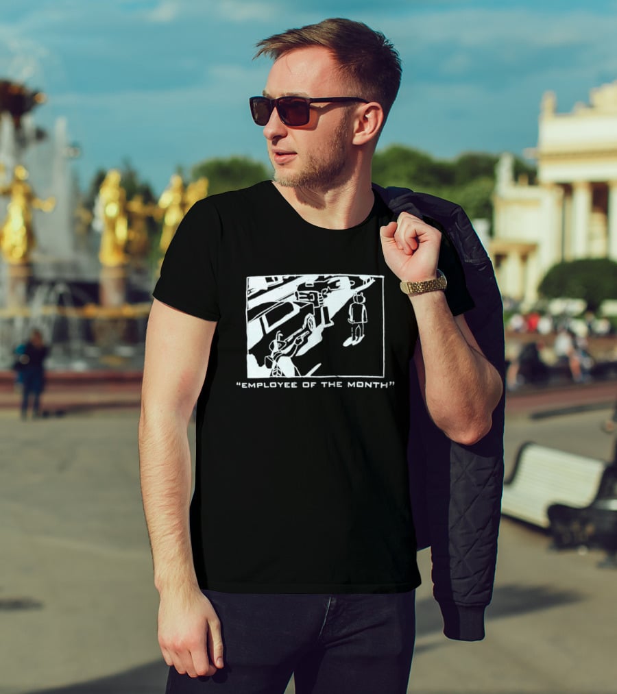 Employee Of The Month Comic Style Action Scene T-Shirt