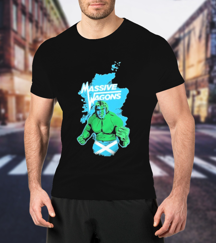 Massive Wagons Hulk Scotland With Map T-Shirt