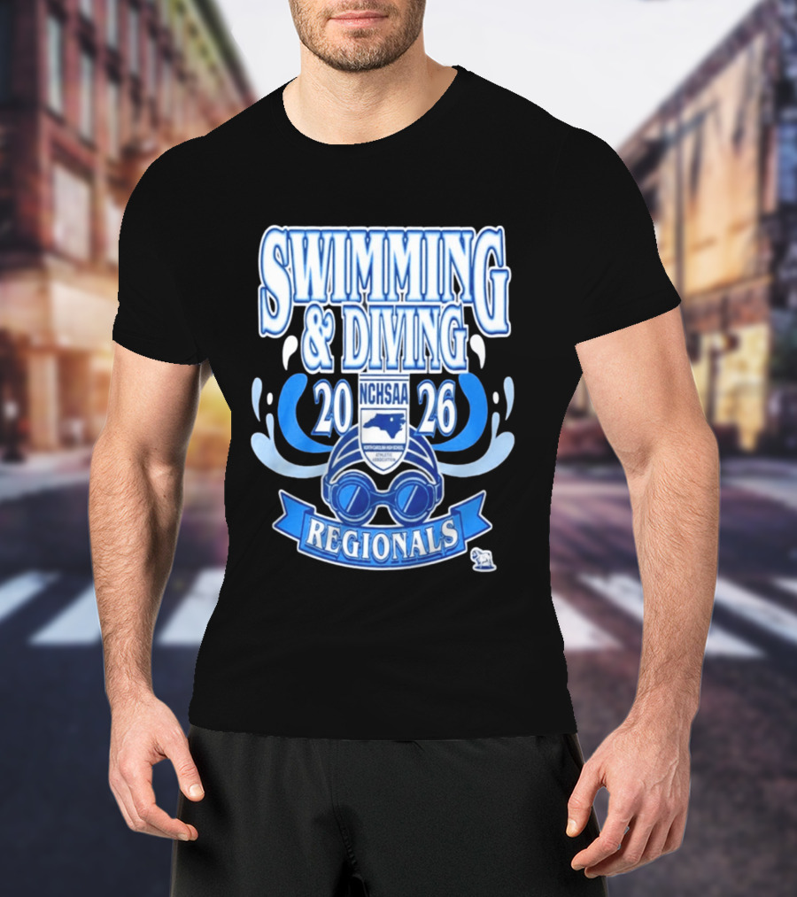 NCHSAA Swimming & Diving Regionals 2026 Competition Event T-Shirt