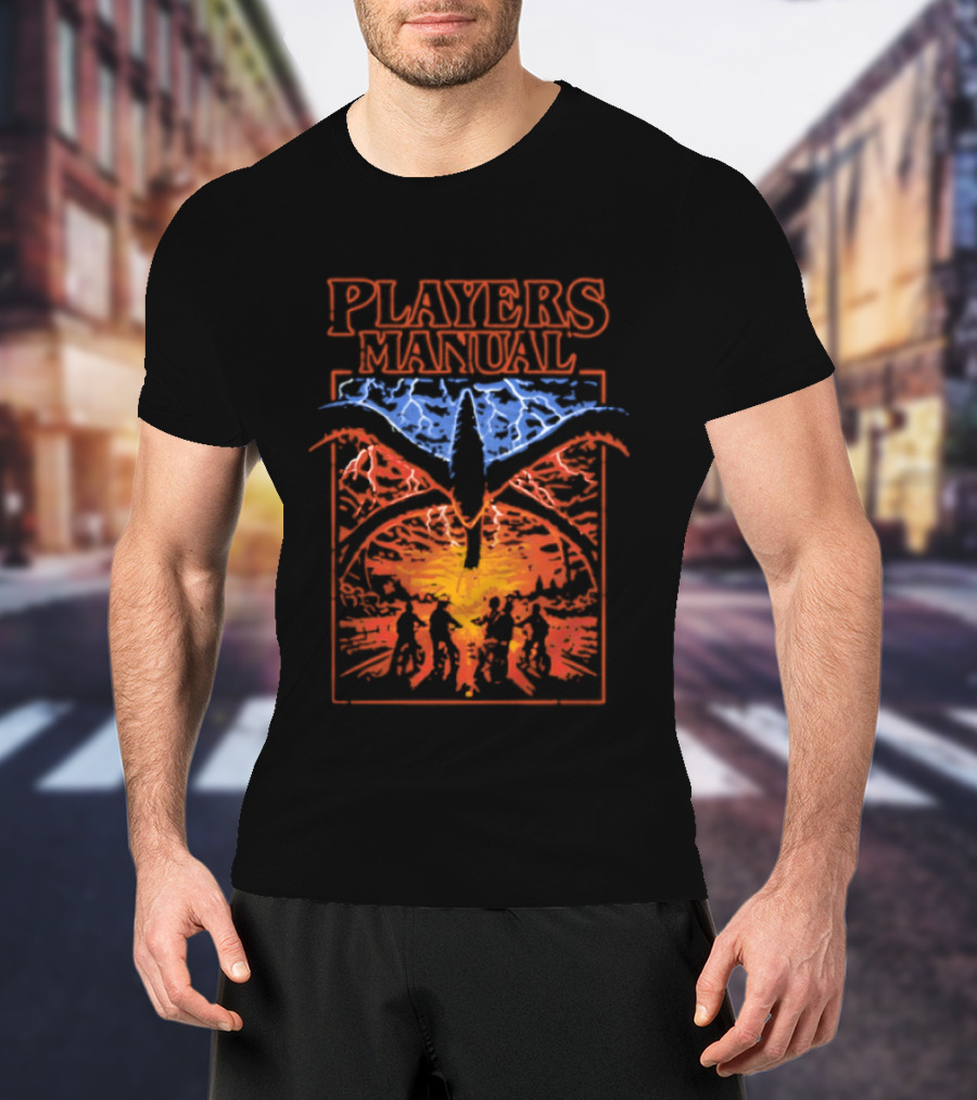 Players Manual Stranger Things Demogorgon Lightning T-Shirt
