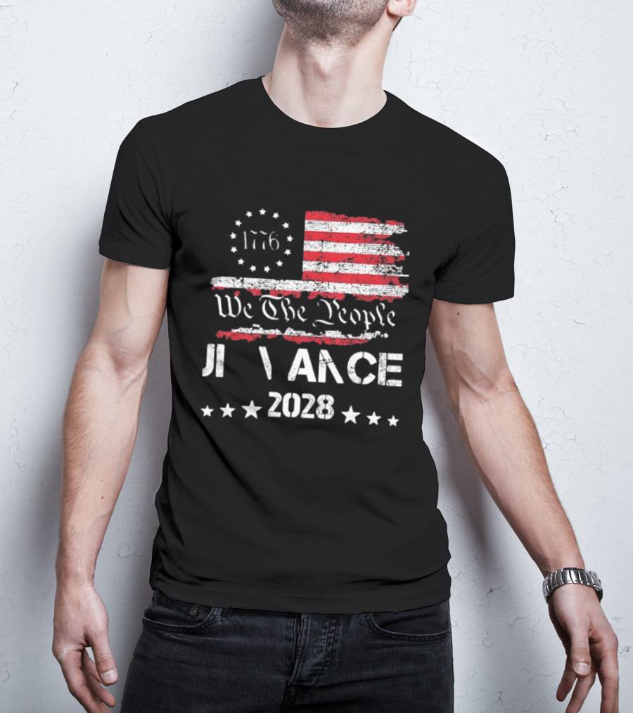 JD Vance 2028 We The People 1776 US Flag Election 48 Stars T-Shirt