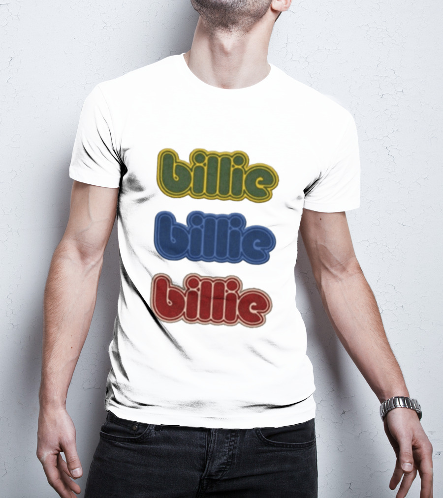Billie Eilish Billie Triple Text Color Variations T-Shirt