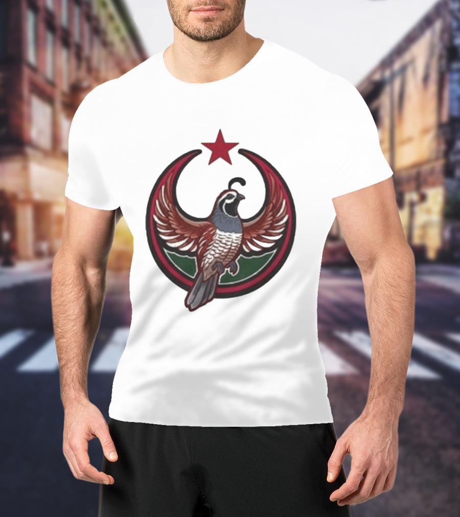 California Quail Rebel Crescent Star T-Shirt