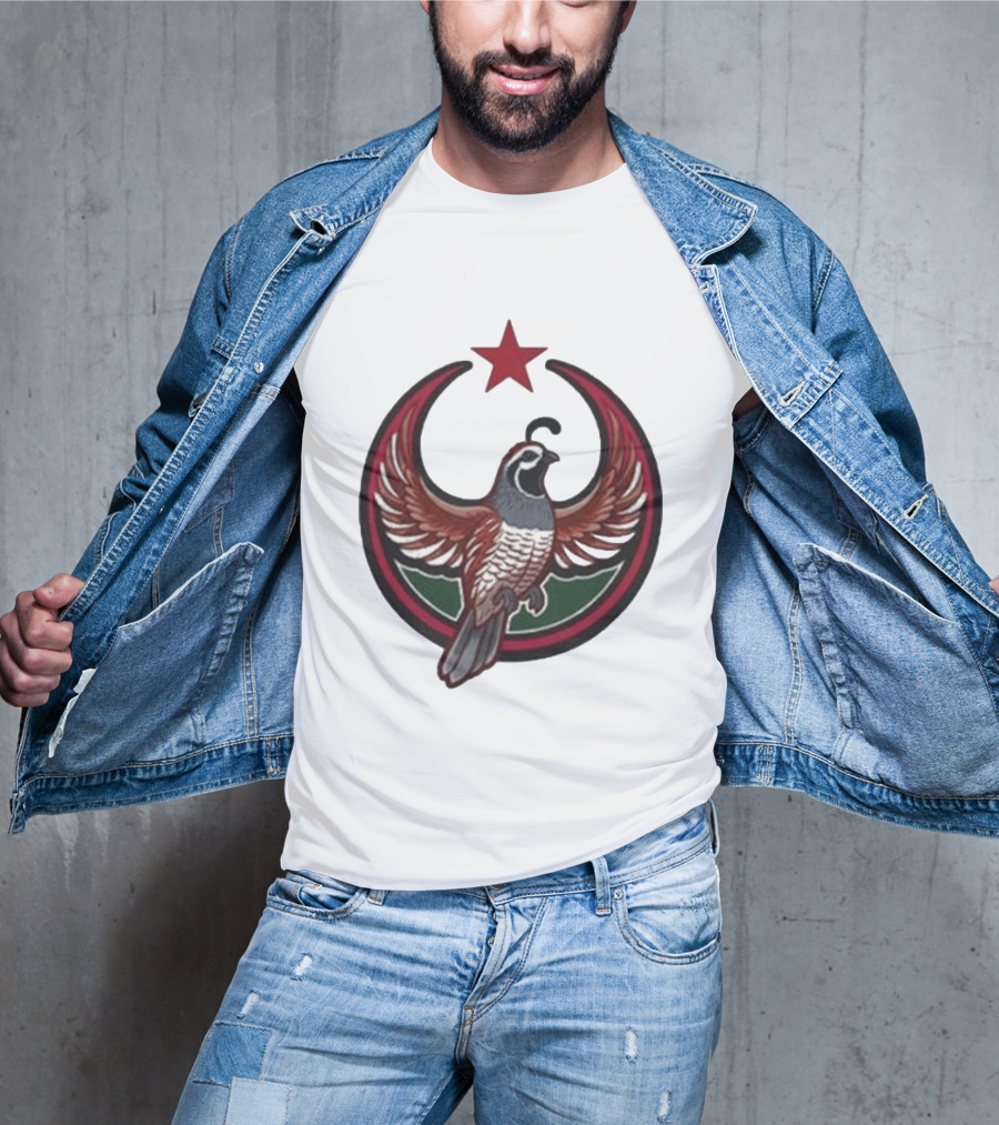 California Quail Rebel Crescent Star T-Shirt