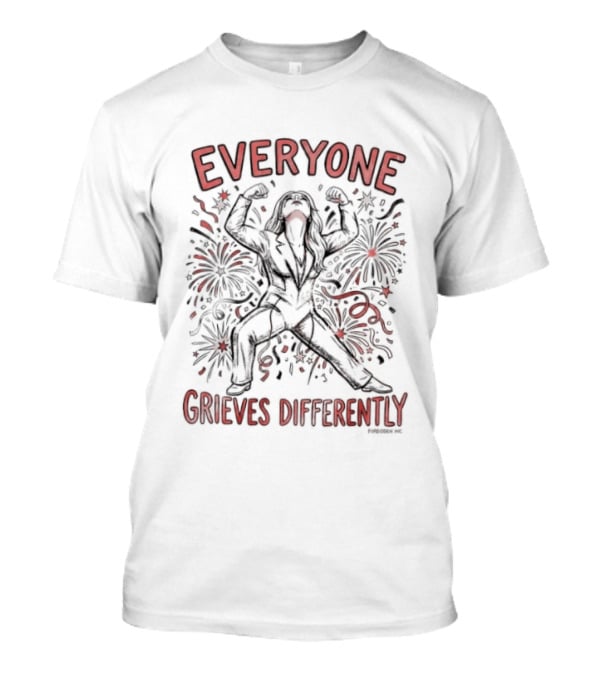 Everyone Grieves Differently Powerful Expression With Bold Red Accents T-Shirt