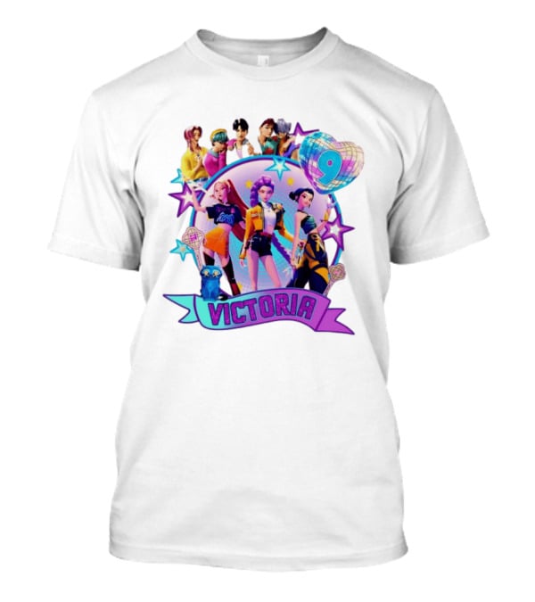 Victoria Huntrix Kpop Birthday Celebration Star Characters T-Shirt