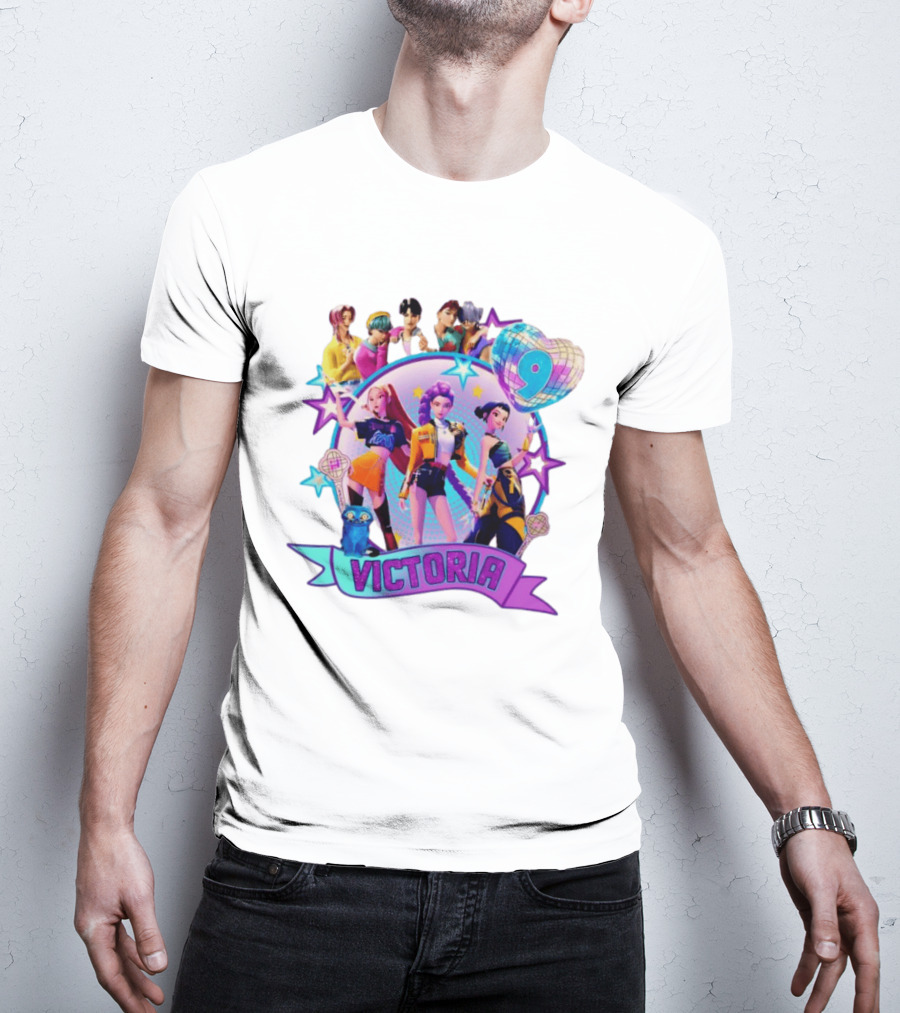 Victoria Huntrix Kpop Birthday Celebration Star Characters T-Shirt
