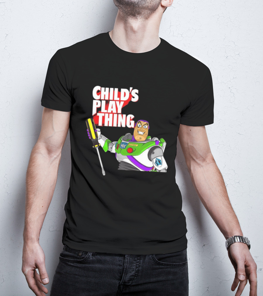 Child's Play Thing Buzz Lightyear Horror Crossover Toy Story T-Shirt