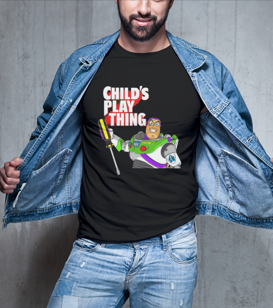 Child's Play Thing Buzz Lightyear Horror Crossover Toy Story T-Shirt