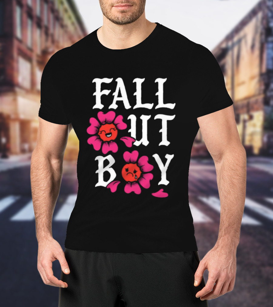 Fall Out Boy Floral Pink Red Flowers T-Shirt
