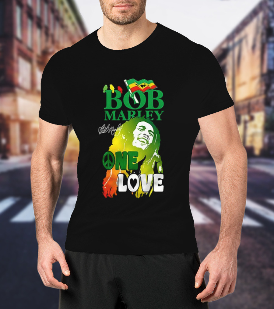 Kansas City Chiefs Bob Marley One Love Peace T-Shirt