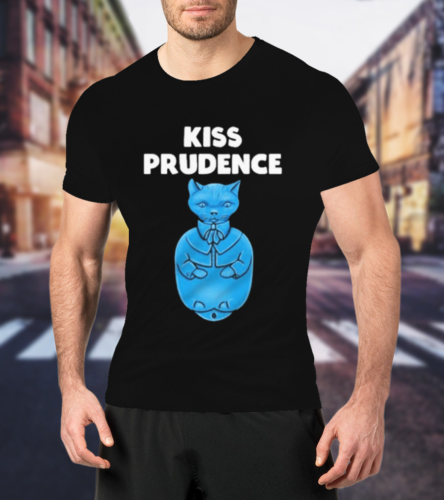 Kiss Prudence Happytoast Cat Blue T-Shirt