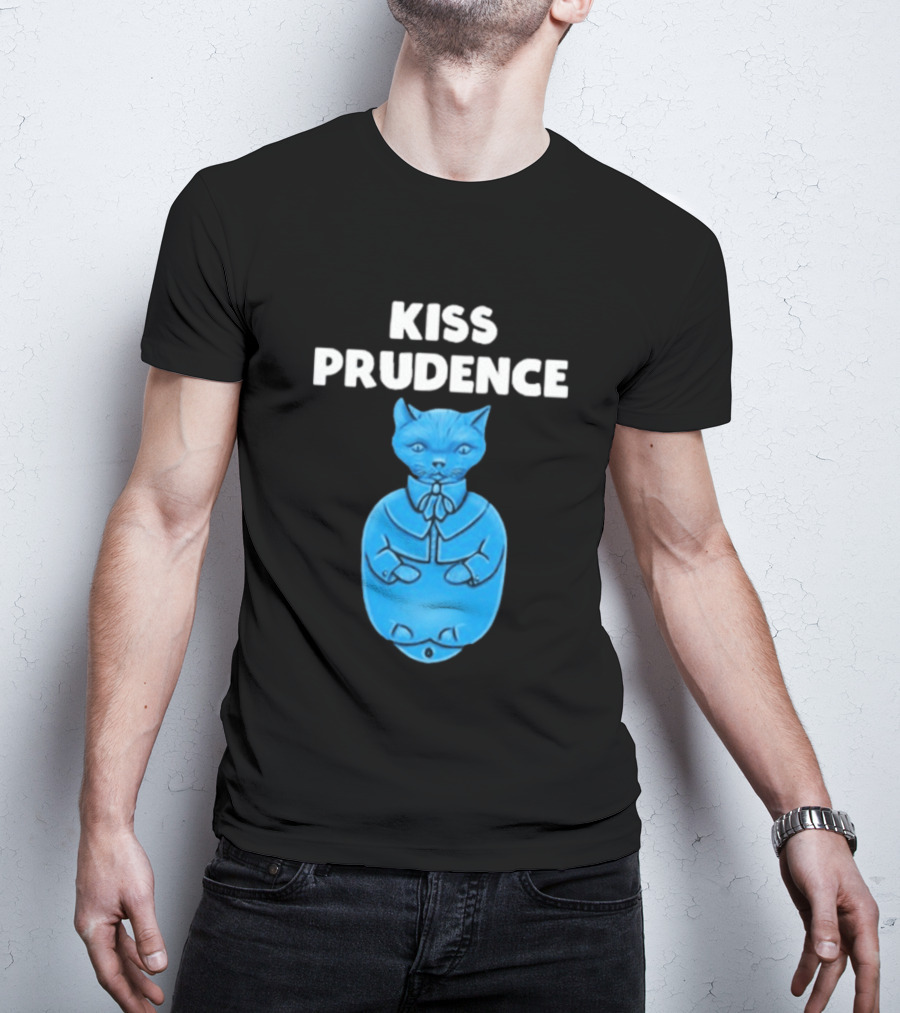 Kiss Prudence Happytoast Cat Blue T-Shirt