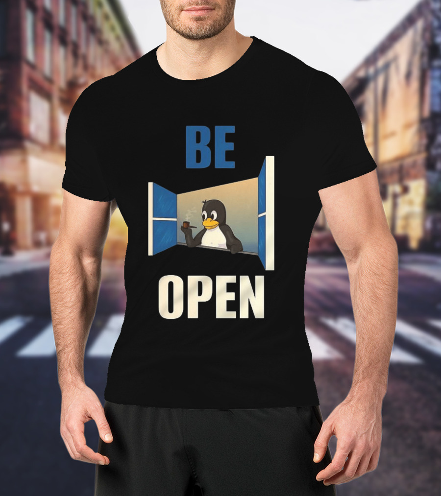 Penguin Be Open Smoking Pipe T-Shirt