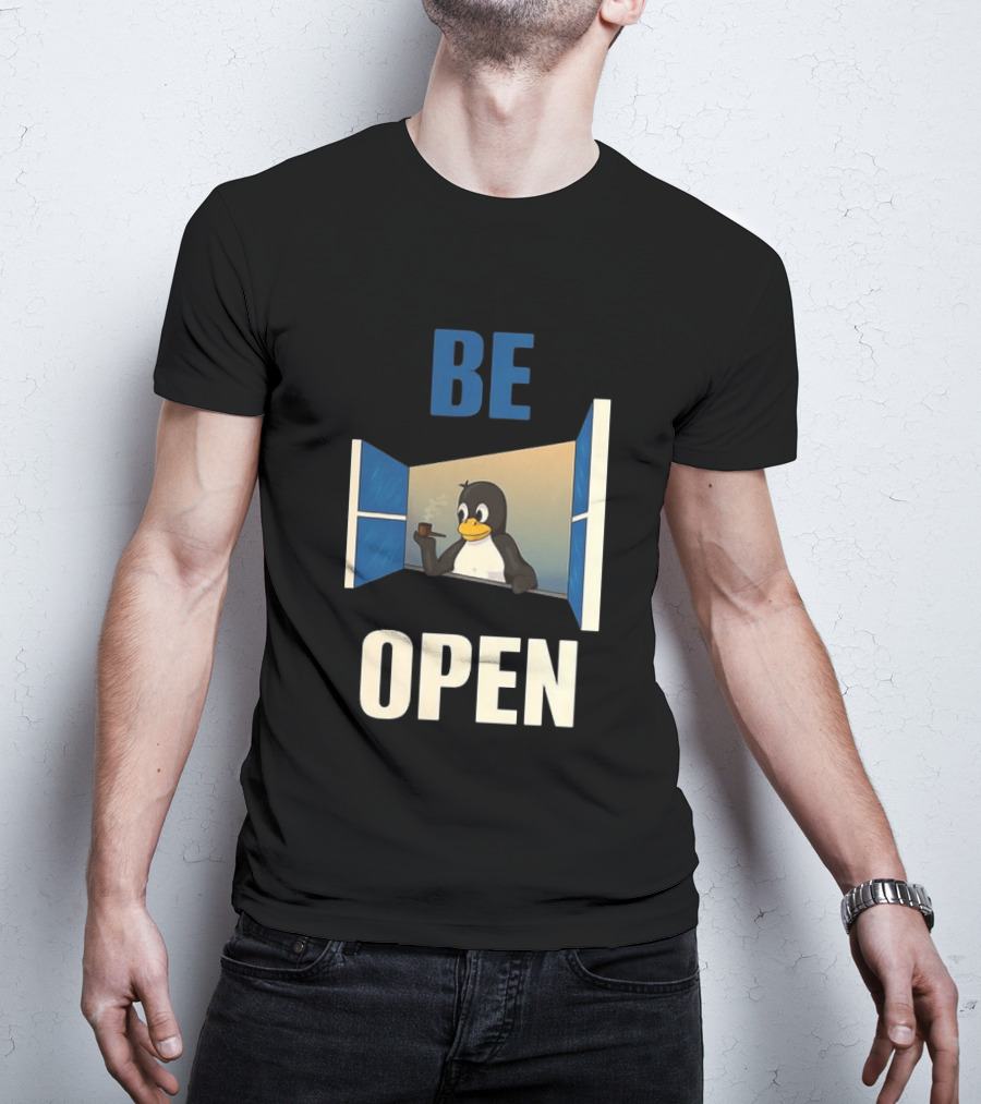 Penguin Be Open Smoking Pipe T-Shirt
