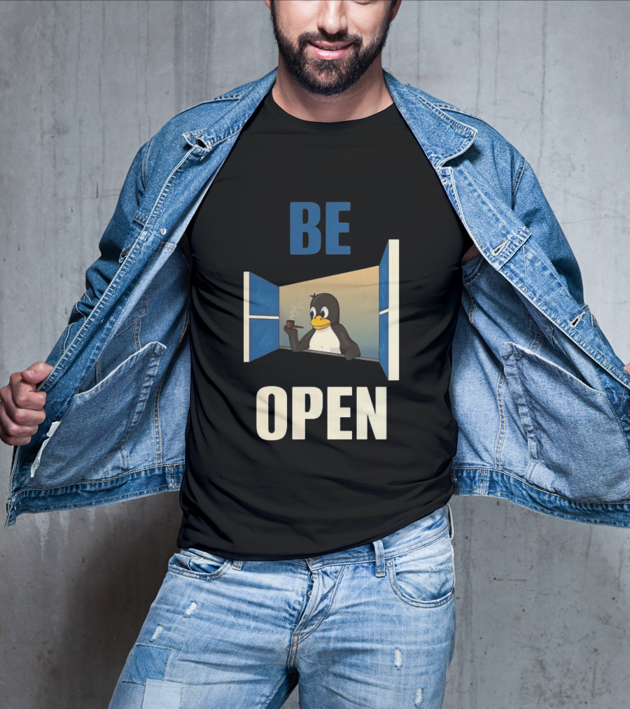 Penguin Be Open Smoking Pipe T-Shirt