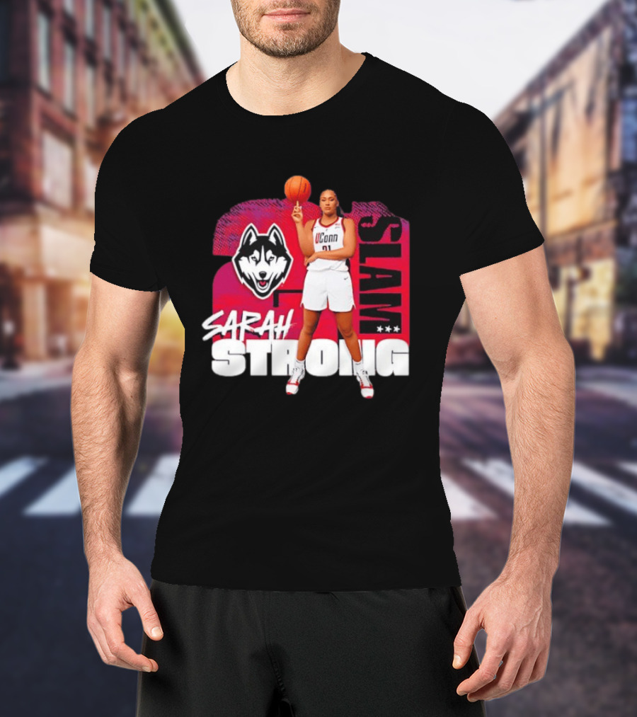 SLAM Sarah Strong UConn Huskies Basketball Player T-Shirt