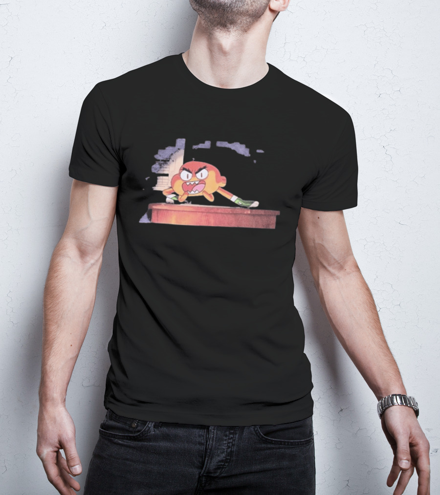The Amazing World Of Gumball Darwin Angry Cartoon T-Shirt