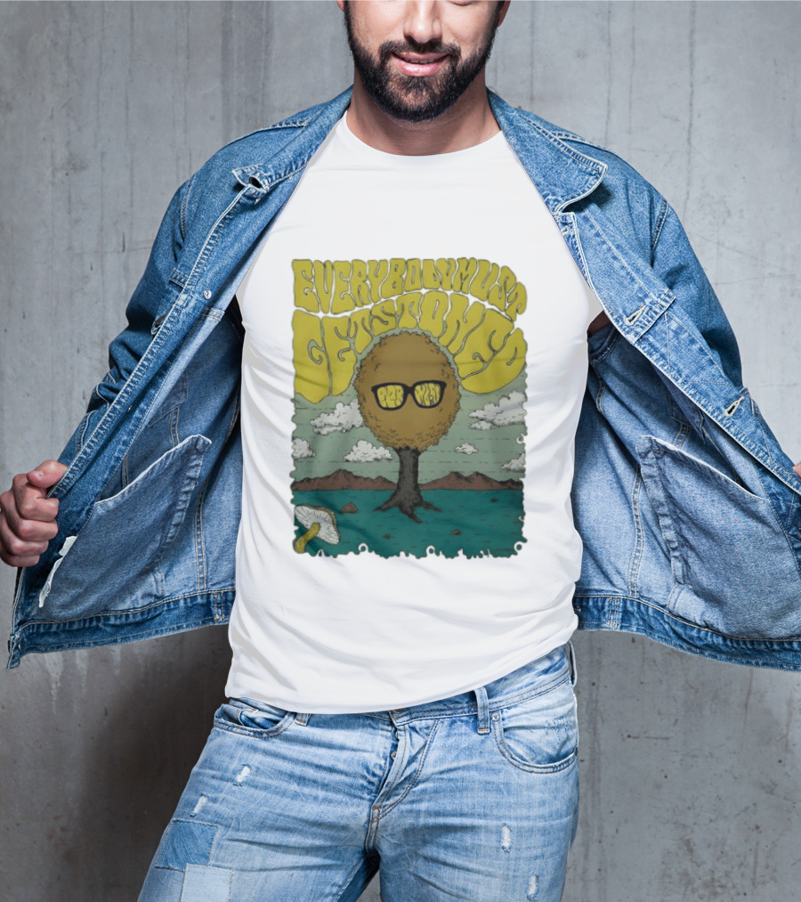 Everybody Must Get Stoned Bob Dylan Psychedelic Mushroom T-Shirt