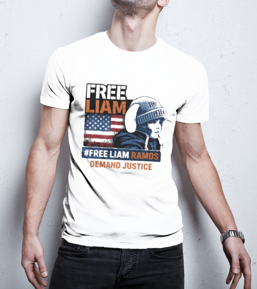 Free Liam Ramos Demand Justice American Flag Ice Hat T-Shirt