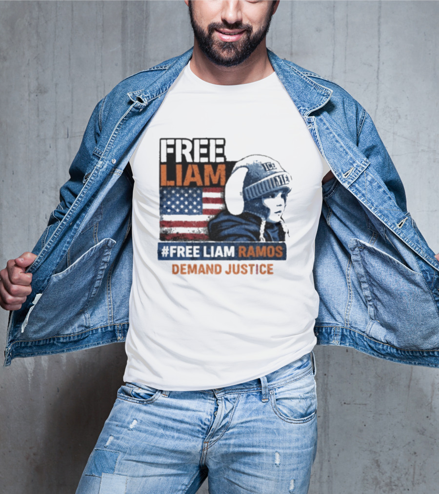 Free Liam Ramos Demand Justice American Flag Ice Hat T-Shirt