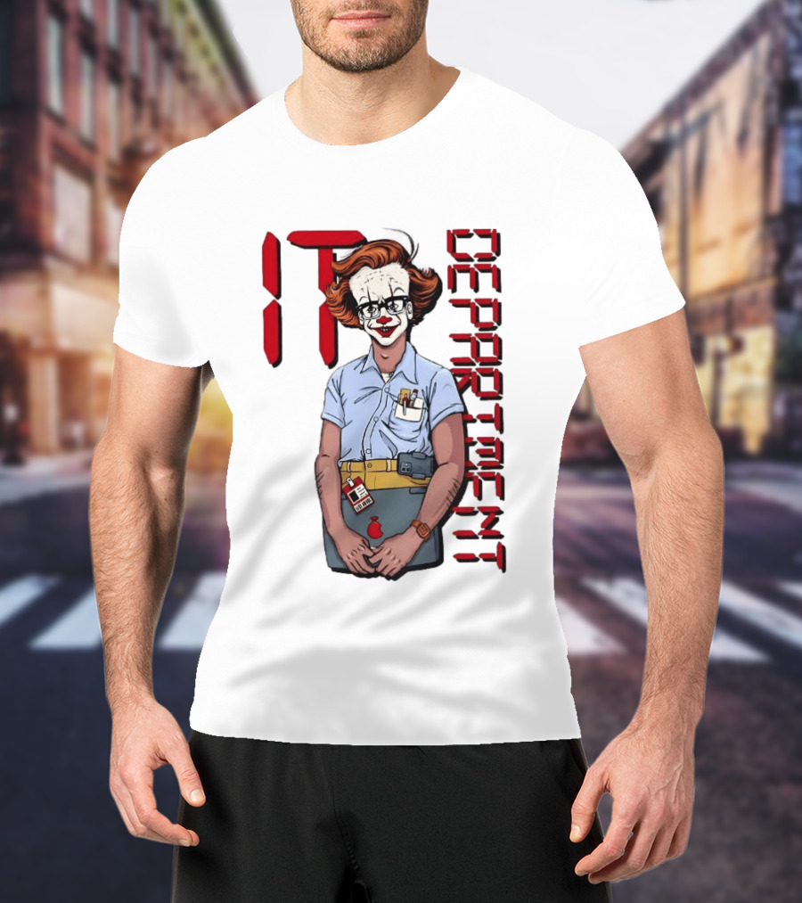 Pennywise IT Department Nerd Humor T-Shirt
