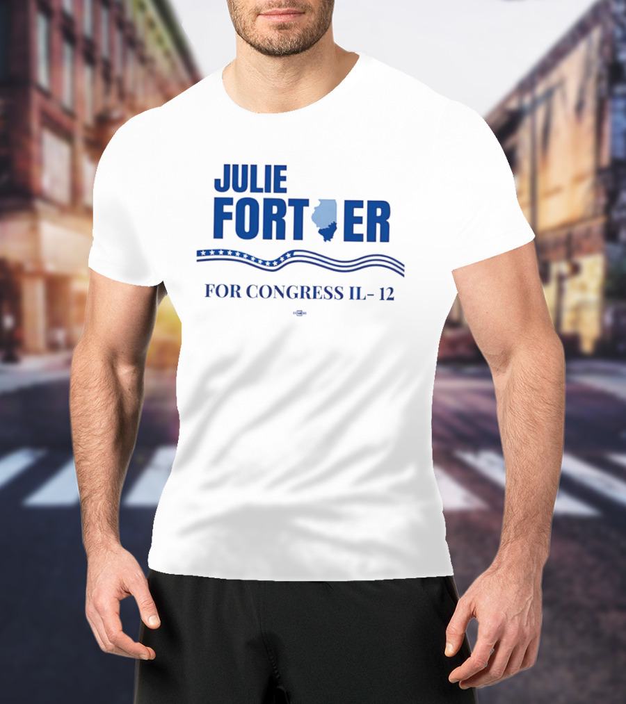 Julie Fortier For Congress IL 12 With Illinois State Map T-Shirt