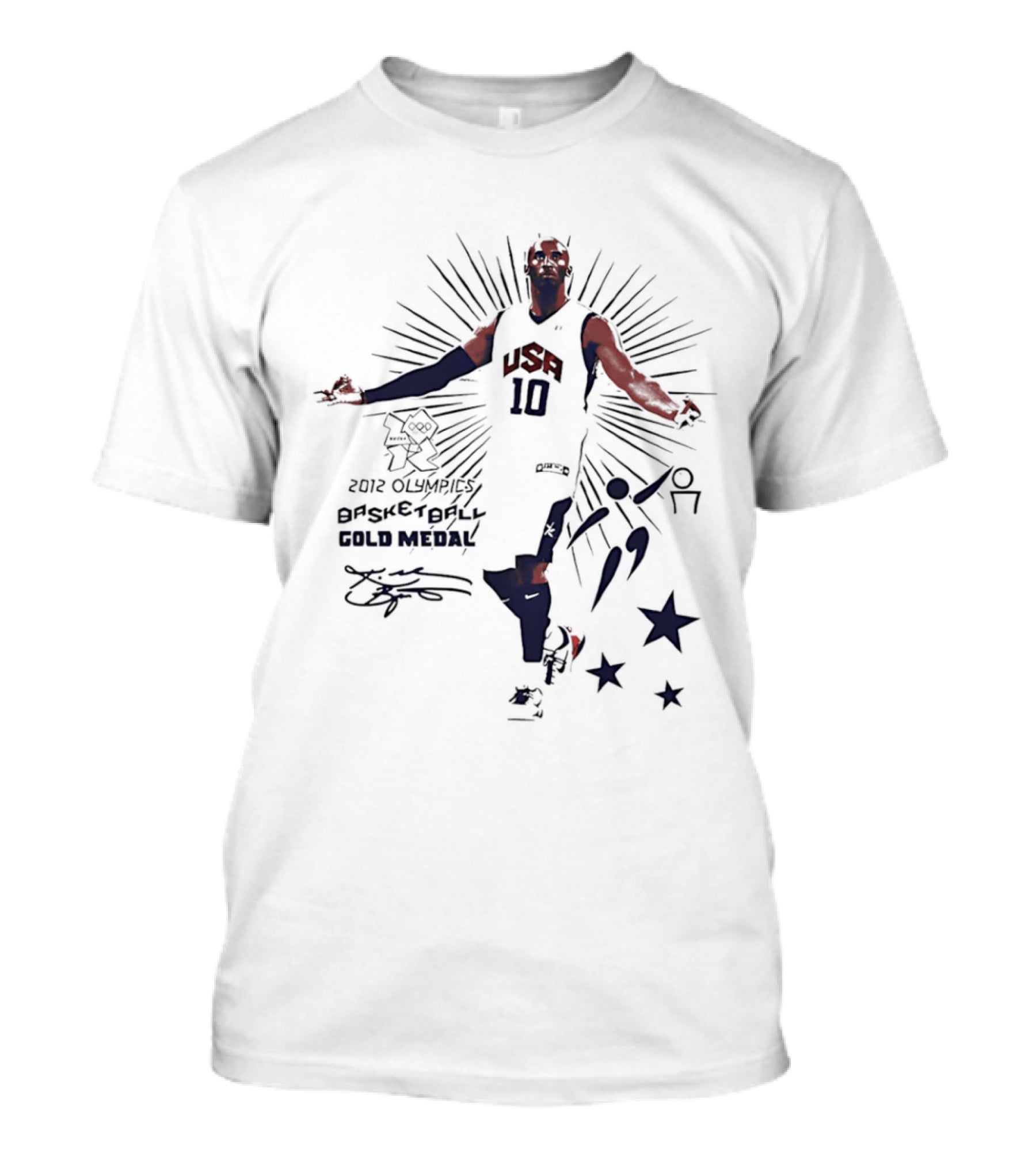 Kobe Bryant USA Basketball 2012 Gold Medal Olympics T-Shirt