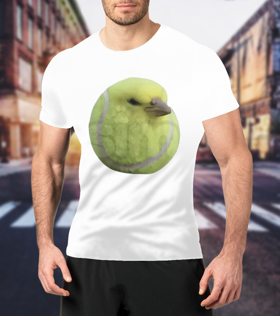 Silly Tennis Ball Bird Meme T-Shirt