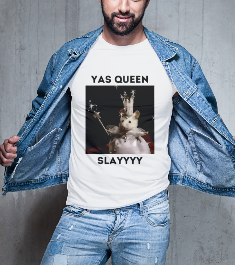 Yas Queen Slayyyy Mouse With Crown And Wand Magic T-Shirt