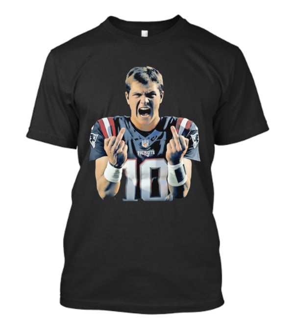 Drake Maye NE Patriots NFL Middle Finger T-Shirt