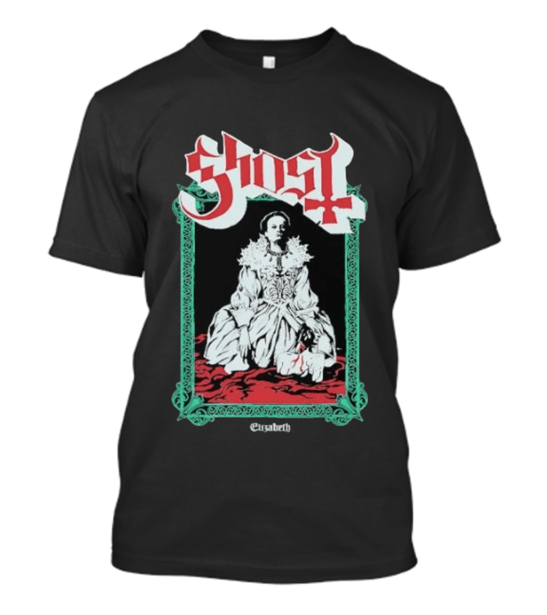 Ghost Elizabeth Gothic Baroque Style Pale Queen T-Shirt