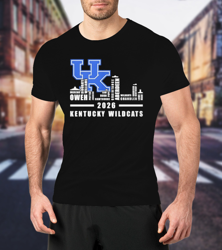 Kentucky Wildcats UK Logo 2026 Skyline Owen Players T-Shirt