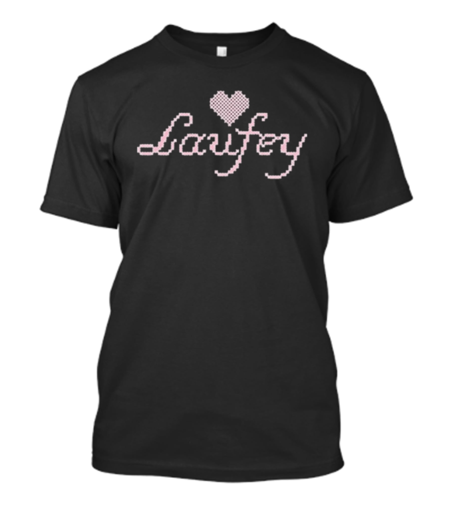 Laufey Heart Cross Stitch T-Shirt