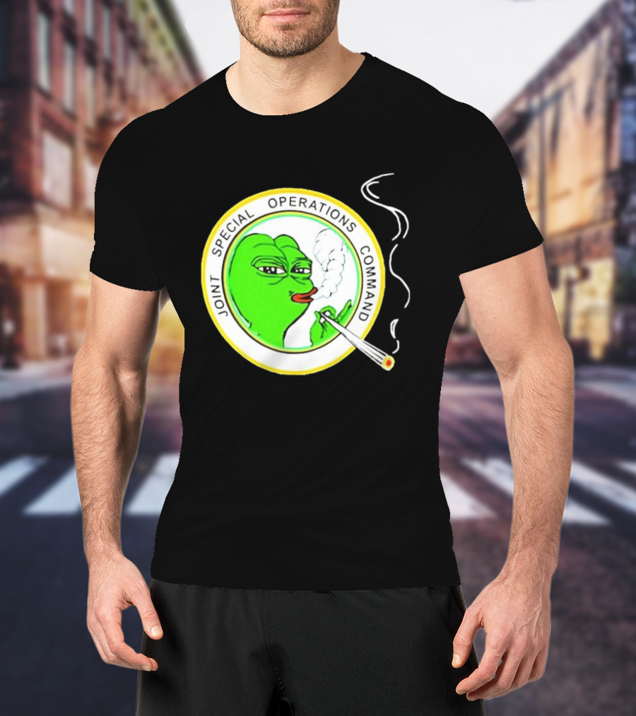 Sad Pepe Smoking Meme Joint Special Operations Command T-Shirt
