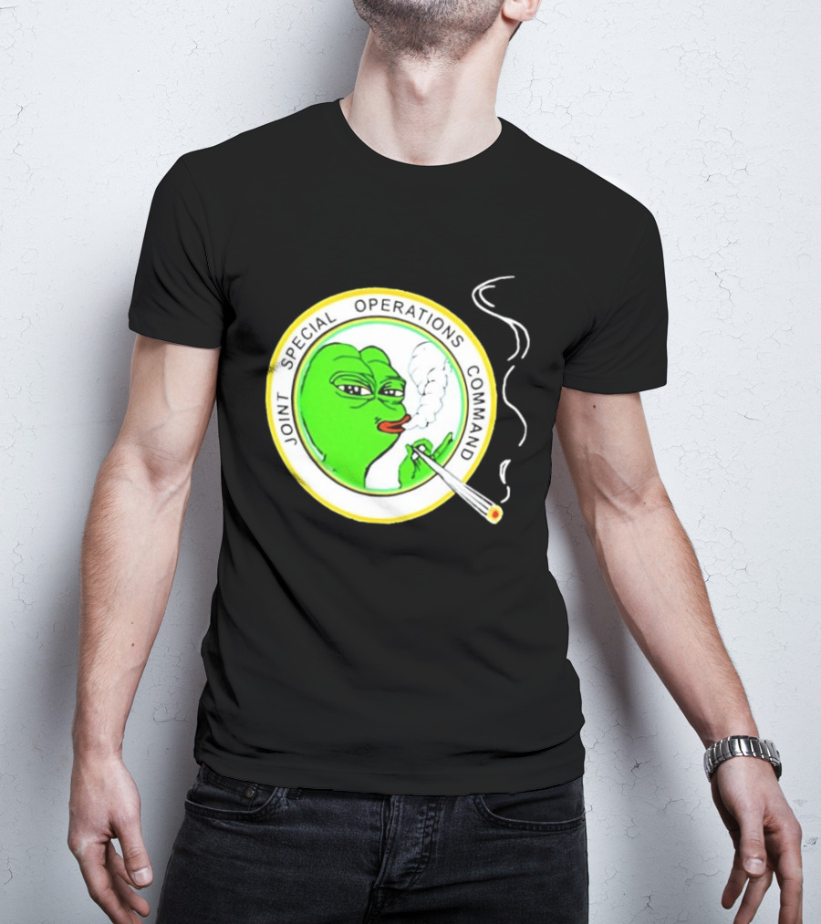 Sad Pepe Smoking Meme Joint Special Operations Command T-Shirt
