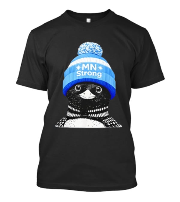 MN Strong Penguin Blue Hat Minnesota T-Shirt